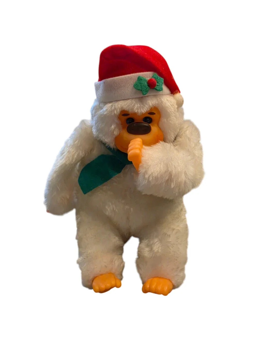 Vintage Fun-World Gonga Plush Santa Hat Gorilla Plush Stuffed Toy Christmas